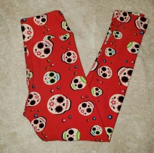 LuLaRoe Sugar Skull kids leggings